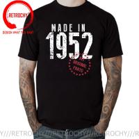 Vintage 1952 70 Years Old T Shirt Men Cotton Short Sleeve Born In 1952 T-Shirt Tshirt Camiseta Clothing Funny New Birthday Gift