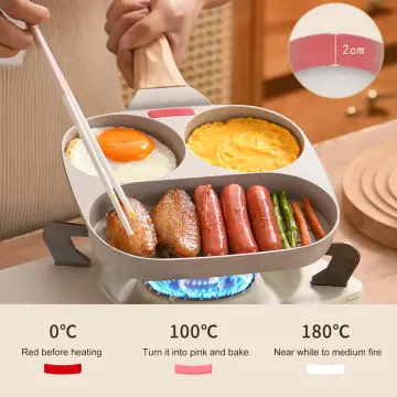 MLfire 4 Cup Egg Frying Pan Pancake Omelette Pan Cooker Non-stick