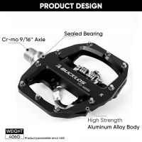 เหยียบติดต่อ MTB จักรยานพุกเหยียบแบนฟังก์ชั่นคู่จักรยานเสือภูเขาเหยียบพอดี SPD ระบบแบริ่งจักรยานแพลตฟอร์มเหยียบ