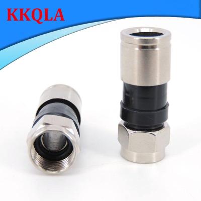 QKKQLA 5/10 Pcs RG6 F Type Compression 2.7cm Snap Seal Plug Connector For Sky Satellite Virgin Cable