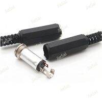 5pcs 3.5mm Famale Plug Plastic Tube Soldering Stereophonic Audio Socket Connector For Headphone