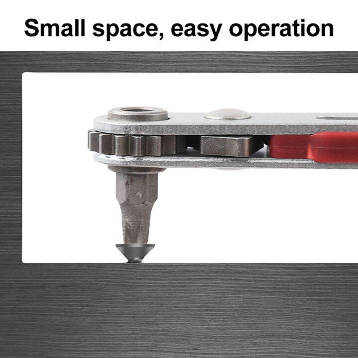 วงล้อมินิไขควงประแจขนาด1-4นิ้วประแจวงล้อแบบไดรฟ์ซ็อกเก็ตหัวไขควงหกเหลี่ยมสองหัวขับเคลื่อนเครื่องมือซ่อมแซมด้วยมือ