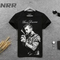 NRR 2023 ฤดูร้อนผู้ชาย หล่อมากพิมพ์ลายmenแนวsterrt แขนเสื้อยืดยุโรป มาใหม่ ผ้าฝ้าย