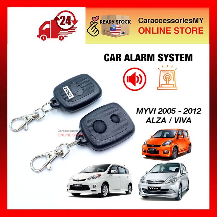 Perodua Myvi, Viva  Alza OEM Car Alarm System  Security pnp buzzer remote  car lock plug n play Lazada
