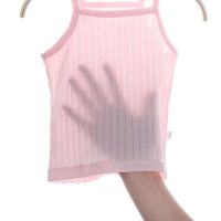 Boneless baby girls condole belt vest 2 a drop needle cotton thin type of h无骨女童吊带背心2件 抽针宝宝纯棉薄款家居护肚打底儿童睡衣Dd824z