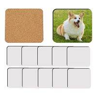 12 Pcs Blank MDF Cork Coasters Blanks Bulk MDF DIY Coasters