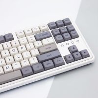 XDA Profile 120 PBT Keycap English Japanese Keycaps DYE-SUB Personalized Minimalist White Gray For Mechanical Keyboard MX Switch