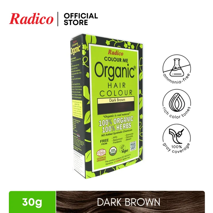 RADICO Organic Hair Color (Dark Brown) 30G | Lazada PH