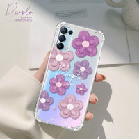 เคสใสดอกไม้ รุ่น OPPO (ออปโป้) (เคสมือถือ ) ดอกม่วง