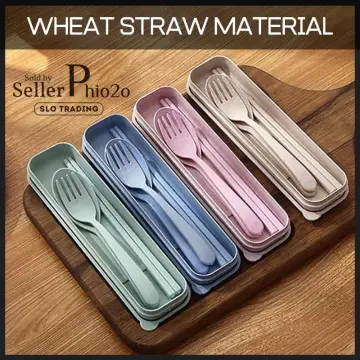 Wheat Straw Spoon Fork Chopsticks Set