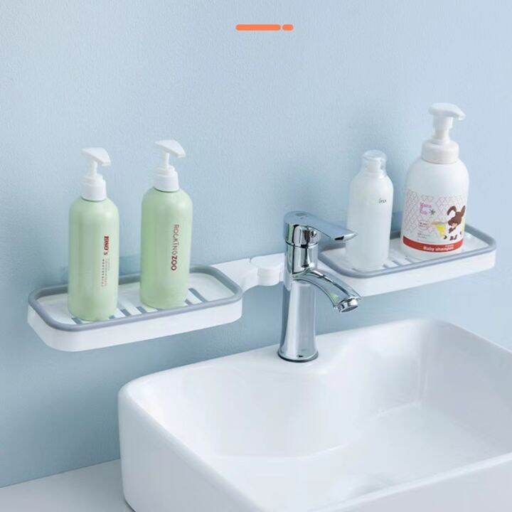 Bathroom Corner Rack Plastic Wall Mounted Shower Shelf Lazada PH
