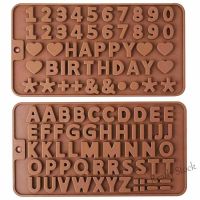 【Ready Stock】 ⊙✘ C14 xHalloweenx3D Alphabet Letter Chocolate Cake Mould Fondant Silicone Biscuit Candy Mold Birthday DIY