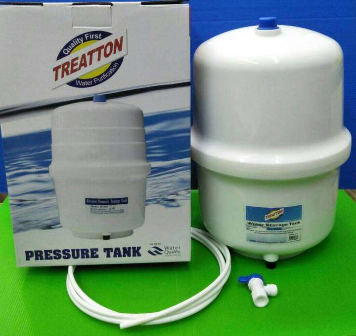 treatton-unipure-hydro-ro-pressure-tank-ถังเก็บน้ำ-ถังความดัน-3-2-gallon-12-ลิตร-วาล์วน้ำ-ท่อน้ำ-pe-2-ม-ใช้กับ-เครื่องกรอง-เครืองกรองน้ำ-ro-คะ