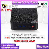 2023 Beelink Ryzen 7 5800H SER5 Max Pro Mini PC Win 11 Pro AMD DDR4 16GB RAM 500GB SSD 5500U WiFi6 4K HD Desktop Computer 7735HS