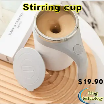 Cheap 400ml Portable Electric Mixing Cup Automatic Stirring Coffee Mug  Glass Lined Mugs for Office Gyms Parks School