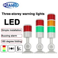 Rotatable 180 Stack light LED Alarm warning light industrial for CNC machine DC 12V 24V AC 110V 220V Steady flashing light