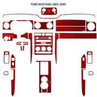 สติกเกอร์แต่งรถสำหรับ Ford Mustang 2005 2006 2007 2008 2009สติกเกอร์ป้องกันคาร์บอนไฟเบอร์คาร์บอนตกแต่งภายในรถ