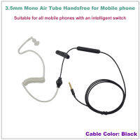 Hot Sale Universal 3.5mm Mono Air Tube Headset for All Mobile phones(Color Black)