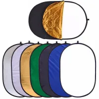 ROM ร่มกันแดด Reflector 100x150 CM 7in1 แผ่นสะท้อนแสง รีเฟล็ก Reflec ร่มทะลุ แผ่นกรองแสง รีเฟล็กซ์ R ร่มกันฝน  Umbrella