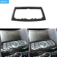 สำหรับ Infiniti FX 2009-2013คาร์บอนไฟเบอร์ Central Control มัลติมีเดีย GPS นำทางวิทยุฝาครอบสติกเกอร์ตกแต่ง