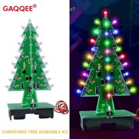 ✜♞ 3D Christmas Tree DIY Assemble Kit 7 Colors Flashing LED PCB Electronic Board Three-Dimensional Module Parts Fun Practice Suite