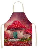 Creative Mushroom House Pattern Kitchen Apron Household Kitchen Cooking Clean Baking Antifouling Tools Essential Fartuchy фартук Aprons