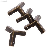 4Pcs Antique Bronze Zinc Alloy Vintage Triangle Corners Protectors Wooden Wine Gift Box Corner Brackets Cover Furniture Hardware