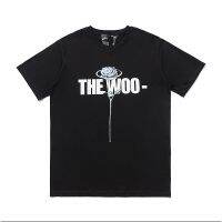 แฟชั่น Vlone X Pop Smoke The Woo เสื้อยืดลําลองสําหรับผู้ชายผู้หญิงแขนสั้นคอก ลม