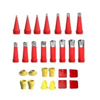 Integral Detachable Base Structure Rubber Nozzle Stainless Steel Nozzle Universal Integrated Rubber Nozzle Reusable Caulking Nozzle Applicator