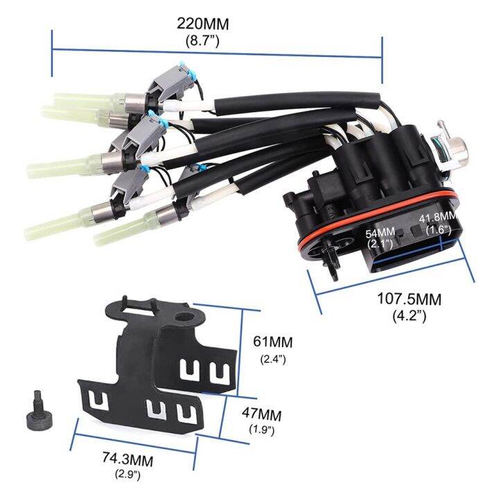 ใหม่แมงมุมหัวฉีดน้ำมัน-fj503w-แบรคเก็ตยึด-scpi-ไปยัง-mpfifj10565สำหรับ96-05-chevy-chevrolet-gmc-gm-v6-4-3l-217-3028-12568332