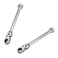 1PC Flexible Head Ratchet Metric Spanner Open End And Ring Wrenches Tool 10mm