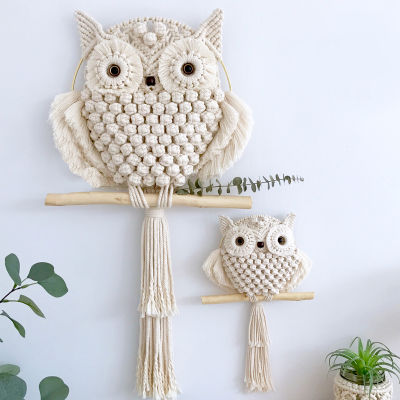 【cw】Nordic Style Dream Catchers Cotton Macrame Owls Tapestry Wall Hanging Handmade Tassels Dreamcatcher Home Boho Home Decoration