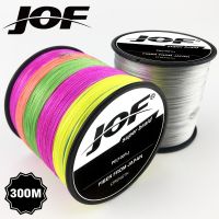 JOF 300เมตร4เส้น8เส้น PE คุณภาพสูงถักเอ็นตกปลา18-88LB เอ็นตกปลาสายตกปลา Multifilament สายไฟตกปลาคาร์พ9สี