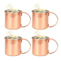 500ML Pure Copper Moscow Mule Mug Beer Cup Coffee Cup for Cocktail Coffee Beer Milk Water Cup Home Bar Drinkware