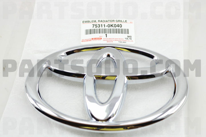 ส่งฟรี-ตราหน้ากระจัง-toyota-fortuner-ปี-2008-20110-75311-0k040-แท้เบิกศูนย์