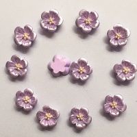 100Pcs 14mm light purple rose Resin Flowers Decoration Crafts Flatback Cabochon For Scrapbooking Kawaii Cute Diy Accessories