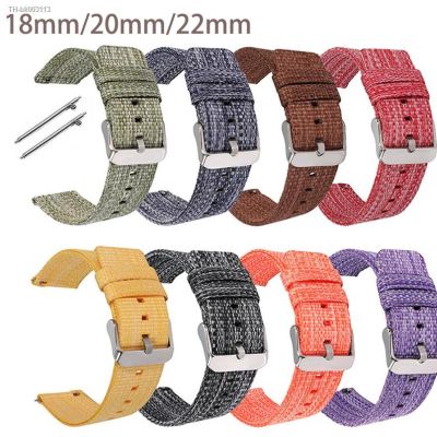 ✌ 18mm 20mm 22mm Colored nylon Strap For Garmin Vivoactive 3 4 4s Band Watch Venu 2 2s SQ Forerunner 645 245 Bracelet Accessories