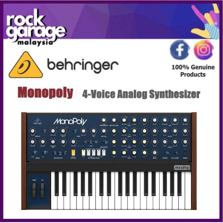Behringer Monopoly 4Voice Analog Synthesizer ( MONOPOLY / MONOPOLY ) Lazada