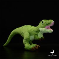 T-Rex High Fidelity Jurassic Plushie ตุ๊กตาไดโนเสาร์ของเล่นนุ่มสัตว์เหมือนจริงจำลองตุ๊กตายัดไส้ Kawai ของขวัญของเล่น