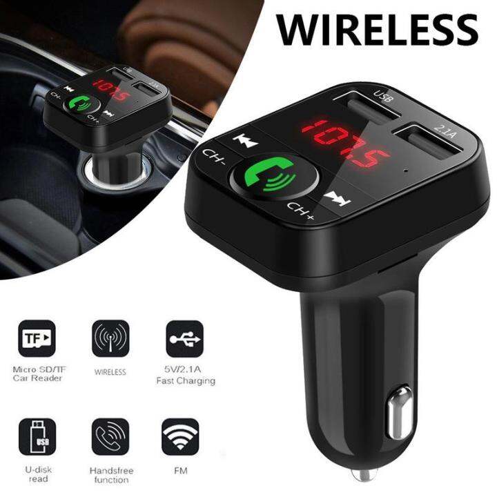 การเชื่อมต่อที่เสถียรวิทยุแฮนด์ฟรีการชาร์จอย่างรวดเร็ว-bluetooth-car-fm-transmitter-mp3-player-adapter-kit-usb-charger-car-bluetooth-mp3-player