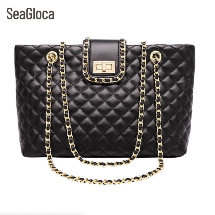 SeaGloca New Large-Capacity Casual One-Shoulder Simple Chain Tote Bag ...