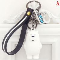 Jingg We Bare Bears keyrings ICE ICE ICE Bear พวงกุญแจกระเป๋าจี้เครื่องประดับที่เก็บรวบรวม