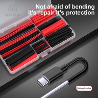 100-800Pc/Set Polyolefin Shrinking Assorted Heat Shrink Tube Wire Cable Insulated Sleeving Tubing Set 2:1 Waterproof Pipe Sleeve Cable Management