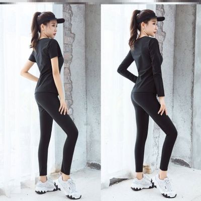 original High-end Sweaty clothes slimming clothes fat burning suit sweaty pants sports fitness womens high waist tummy sweaty pants set autumn and winter