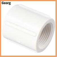 GEORG สีขาวขาว ฝาท้ายท่อ กลมกลมๆ SCH 40 3/4 ฝา PVC ทนทานต่อการใช้งาน ปลั๊กเกลียวตัวเมีย ท่อน้ำประปาสาย