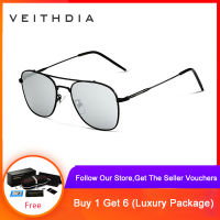 VEITHDIA แว่นกันแดด Polarized สไตล์วินเทจแนวย้อนยุค แว่นตากันแดด แว่นโพลาไรซ์ สำหรับผู้ชายและผู้หญิง – 3820