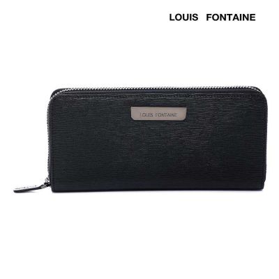 Louis Fontaine กระเป๋าสตางค์แบบยาวซิปรอบ รุ่น BELLA - สีดำ ( LFW0042 )