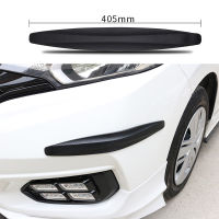 40.5 X 5CM 24pcs Car Front Rear Bumper Protector Guard Scratch Auto Rubber Sticker Black Universal Silane Trim Car Styling