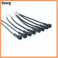 GEORG 2Pin 3Pin 4Pin ขั้วต่อ LED ตัวผู้-ตัวเมีย 20ซม. ค่ะ IP67 แจ็ค4Pin 3Pin ปลั๊กกันน้ำ สายเคเบิลสีดำ แถบไฟ LED