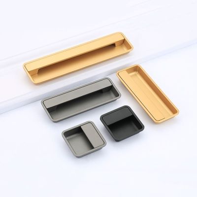 【LZ】❈☄♤  Popular Hidden Furniture Wardrobe Cabinet Pull Drawer Handle Zinc Alloy Concealed Furniture Closet Door Handle